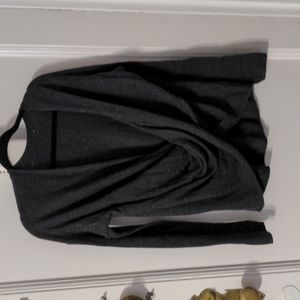 Athleta Medium Cashmere Blend Reversible Sweater in Gray